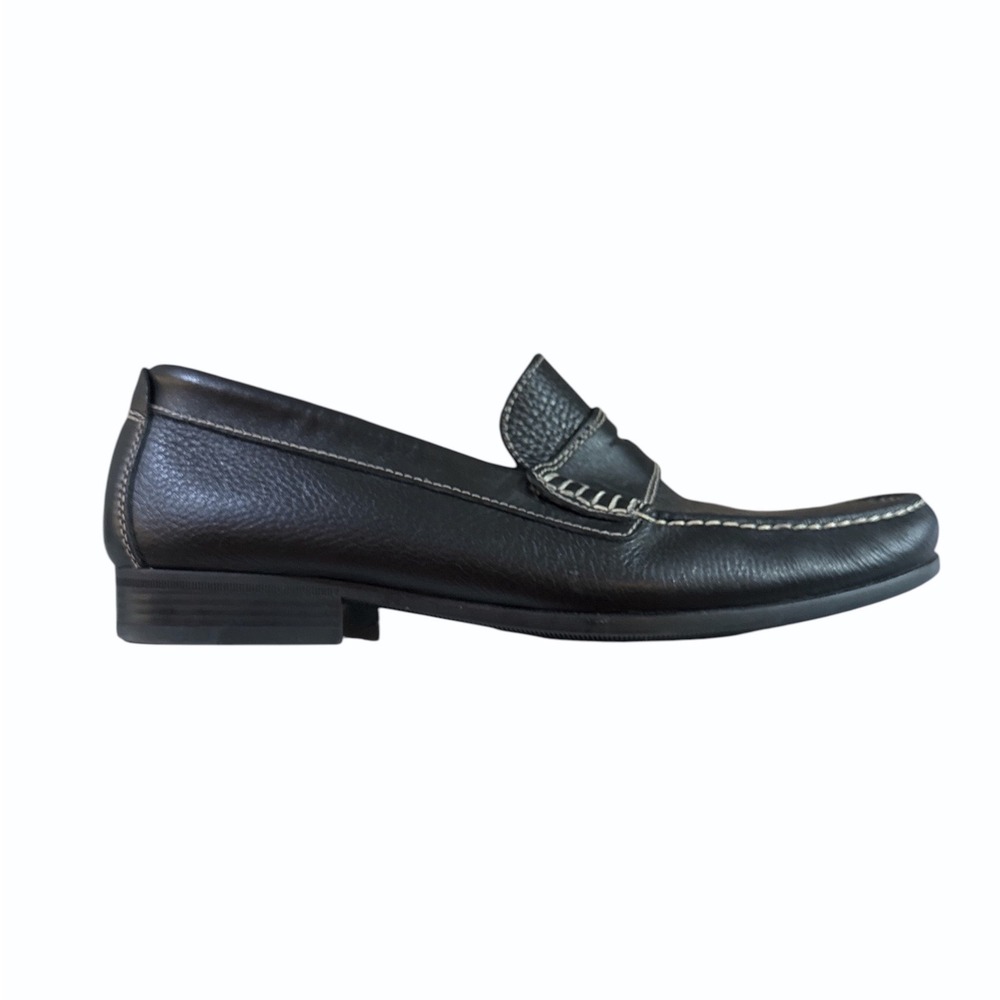 Sandro Moscoloni Pebbled Leather Penny Loafers Mens 9.5